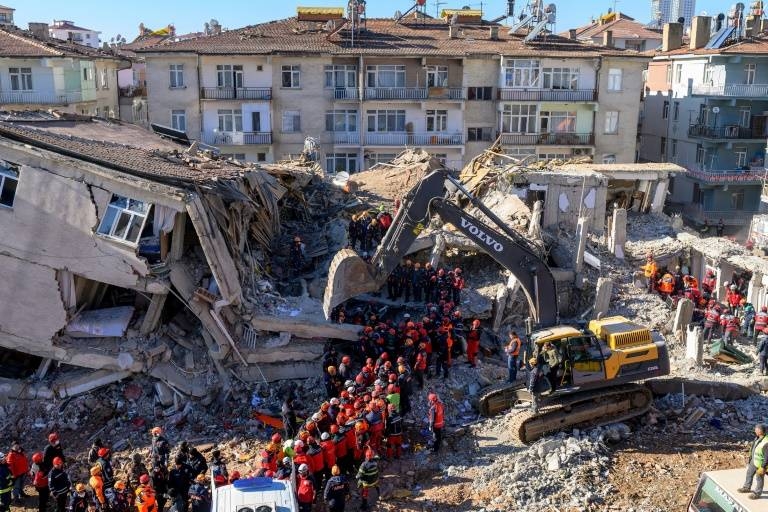 Nearly 4,000 rescue workers combed through debris in freezing temperatures, helped by mechanical diggers, in vain hopes of finding anyone alive. — Courtesy photo