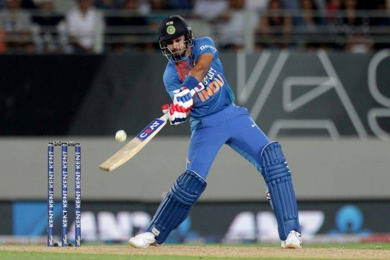 India’s Shreyas Iyer on his way to scoring 44 in a winning innings against New Zealand. — AFP