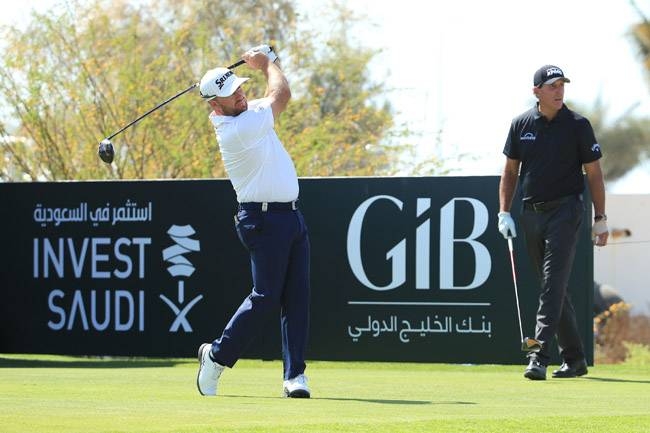 Graeme McDowell of Northern Ireland tees off on the 5th hole during Day 1 of the Saudi International at Royal Greens Golf and Country Club on Thursday in King Abdullah Economic City, Saudi Arabia.  — Courtesy photo