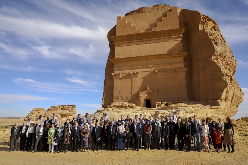 A gathering of Nobel laureates and prominent global thought leaders at the UNESCO World Heritage site of Hegra in Saudi Arabia. — Courtesy photo