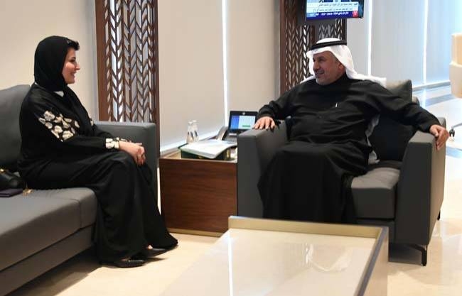 Dr. Abdullah Al-Rabeeah the General Supervisor of the King Salman Centerreceives Princess Haifa Bint Abdul Aziz Al-Muqrin, Saudi Arabia’s Permanent Representative to UNESCO, in Riyadh on Thursday. — SPA