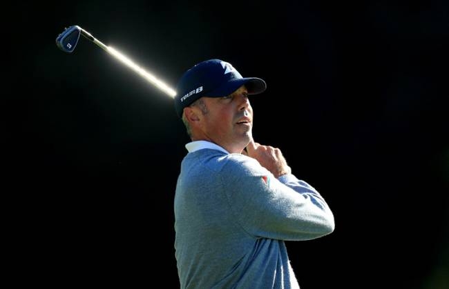 American Matt Kuchar on the way to a seven-under 64 and the first-round lead in the US PGA Tour Genesis Invitational at Riviera Country Club. — AFP