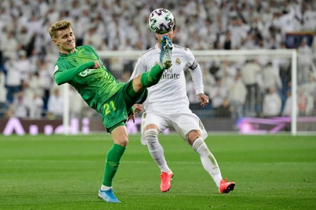 Real Sociedad's Norwegian midfielder Martin Odegaard seen in action. — AFP