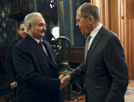 Libya's Haftar holds talks
with Russian defense chief
