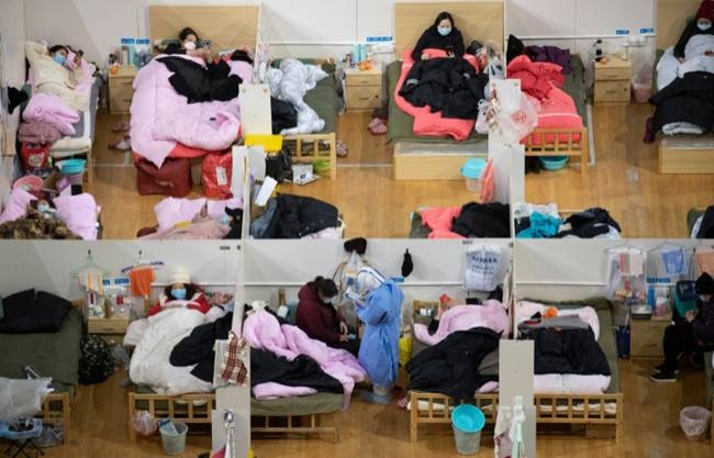 A temporary hospital set up in Wuhan, the centre of China's coronavirus outbreak. — AFP