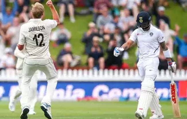 Kyle Jamieson had a dream Test debut for New Zealand with three wickets, including the prized scalp of Virat Kohli, winning glowing praise from India on day one of the first Test in Wellington on Friday.