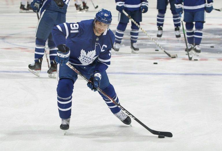 Toronto forward John Tavares scored a goal in the Maple Leafs 6-3 loss to the Carolina Hurricanes. — AFP