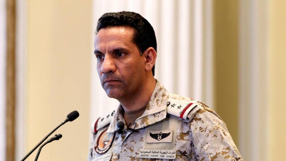 Arab Coalition’s spokesperson Col. Turki Al-Malik.
 