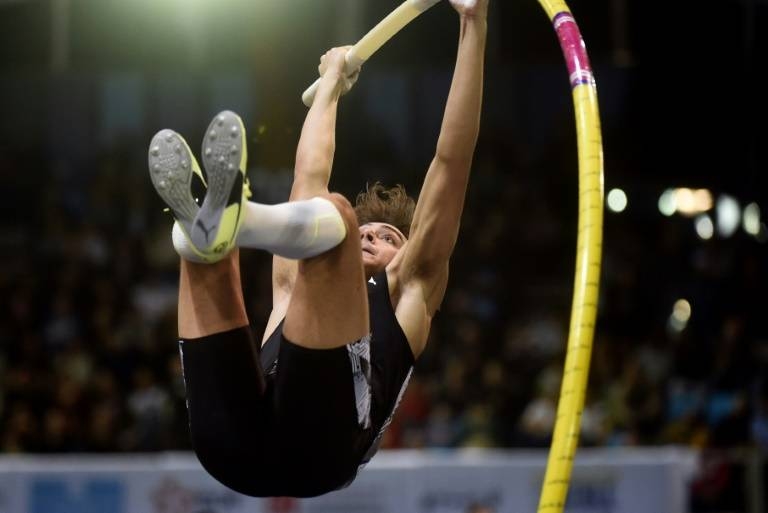 Armand Duplantis just clipped the bar on Sunday when he attempted to break the pole vault world record for a third straight weekend in Clermont-Ferrand in France.