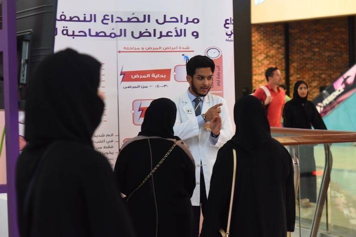 The Saudi Neurology Society (SNC) has succeeded in utilizing commercial malls against migraine disease, to raise society members’ awareness and understanding of the disease.