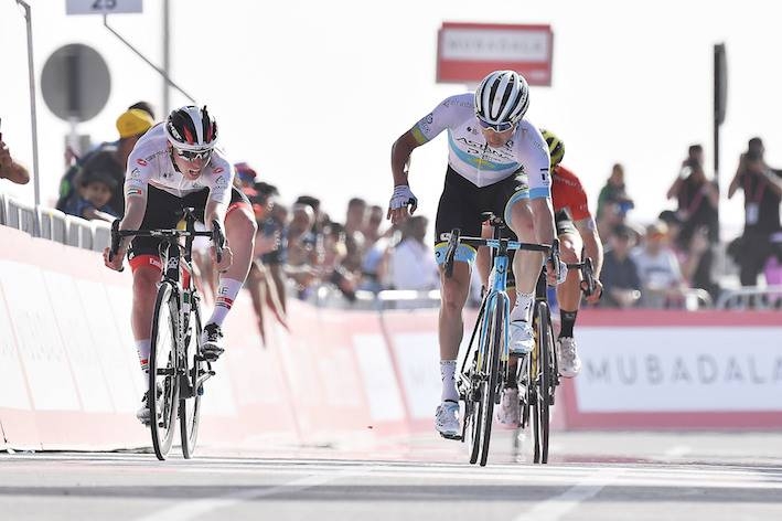 Slovenian Tadej Pogacar produced a stunning final sprint on the top of Jebel Hafeet to win the 162km fifth stage of the UAE Tour on Thursday.