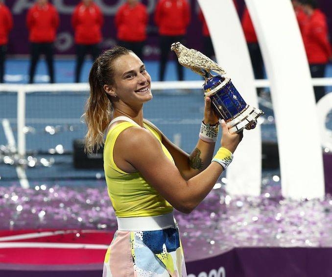 Ninth seed Aryna Sabalenka captured her third title in the past six months with a stunning display of power to outhit 2018 champion Petra Kvitova in the final of the Qatar Total Open.