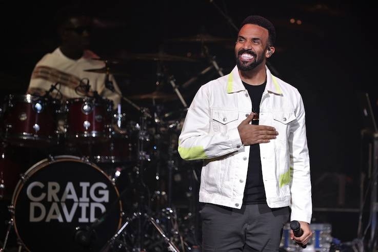 British singer-songwriter, rapper, DJ, and music producer Craig David  performs  at the Winter at Tantora Festival in AlUla.