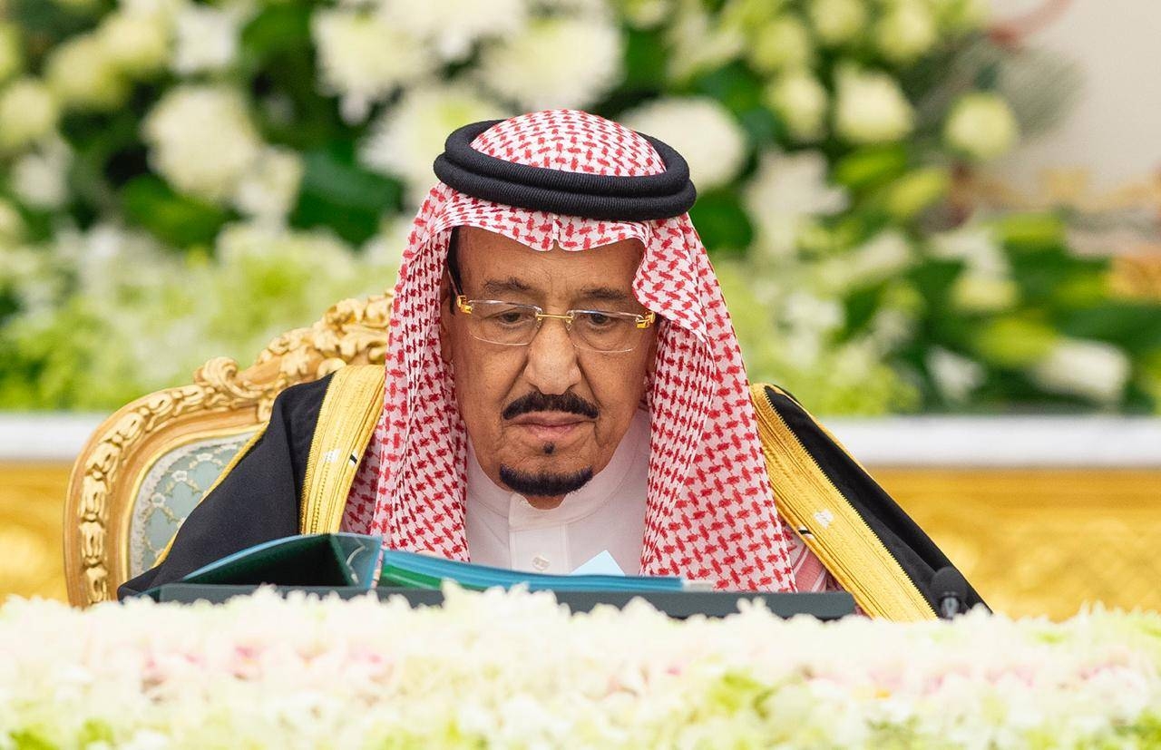 Custodian of the Two Holy Mosques King Salman chairs the weekly session of the Cabinet at Al-Yamamah Palace in Riyadh. — SPA