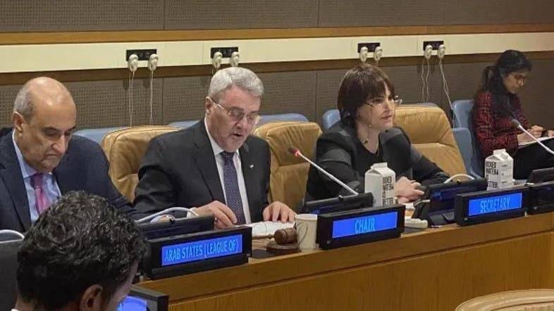 Iraq’s permanent representative to the United Nations Mohammed Hussein Bahr Al-Uloom pictured during a recent UN session. ‑‑ Courtesy photo