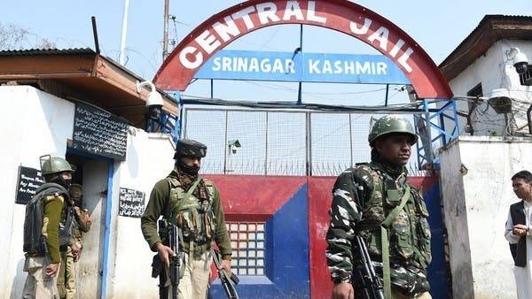 Indian paramilitary troopers patrol outside a central jail in downtown Srinagar in this April 5, 2019 file photo. — AFP
