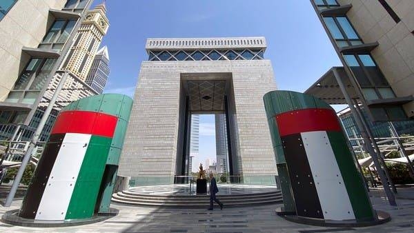 A man walks at the Dubai International Financial Center, almost empty of people, following the outbreak of coronavirus disease (COVID-19), in Dubai.-- Courtesy photo