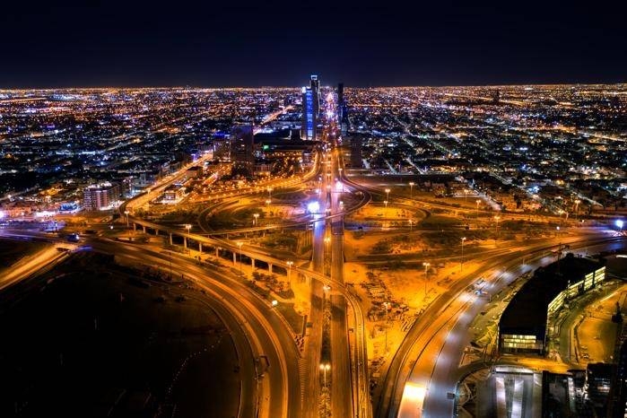 A general view shows streets after the curfew hours in Riyadh.  — SPA