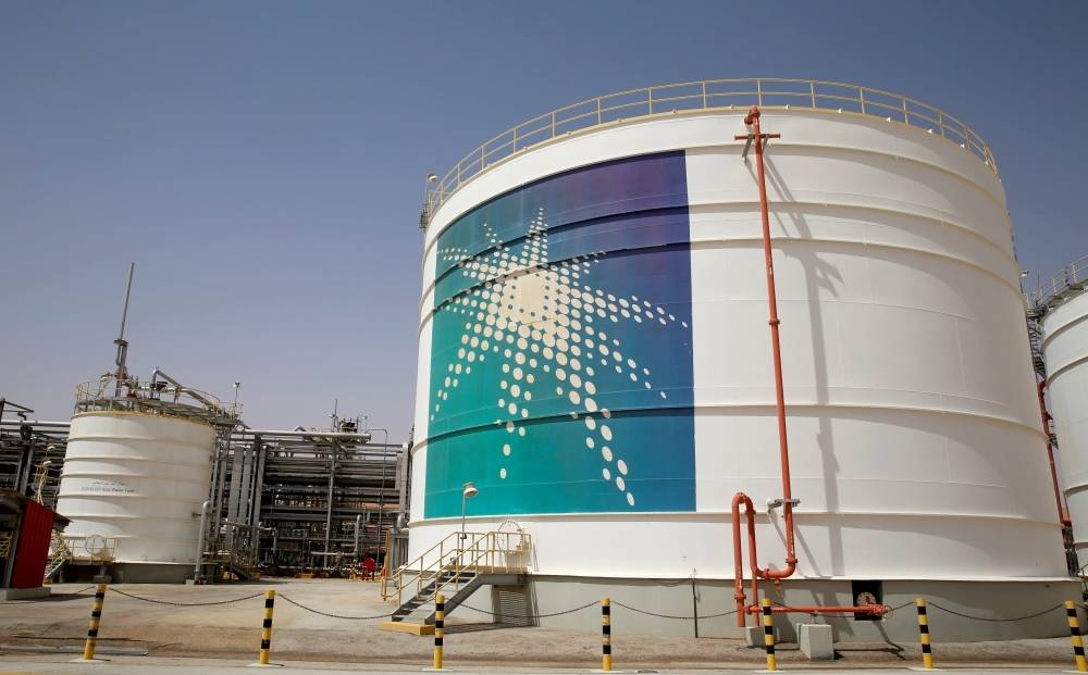 An Aramco oil tank is seen at the Production facility at Saudi Aramco's Shaybah oilfield in the Empty Quarter, Saudi Arabia, in this May 22, 2018 file photo. — Reuters