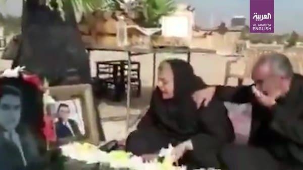 A screengrab from a video reportedly showing Masoud Molavi Vardanjani's mother at his funeral. -- Courtesy photo
