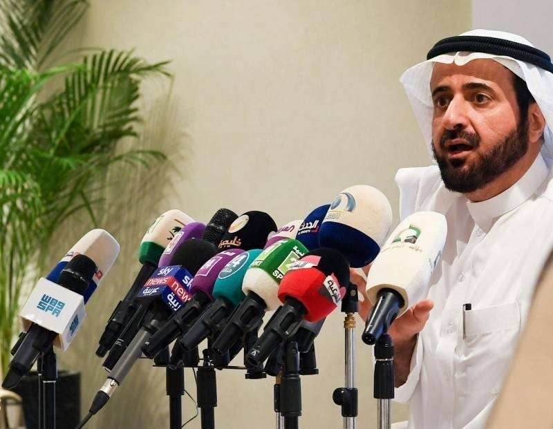 Minister of Health Dr. Tawfiq Al-Rabiah is seen during a press briefing in this file photo. 