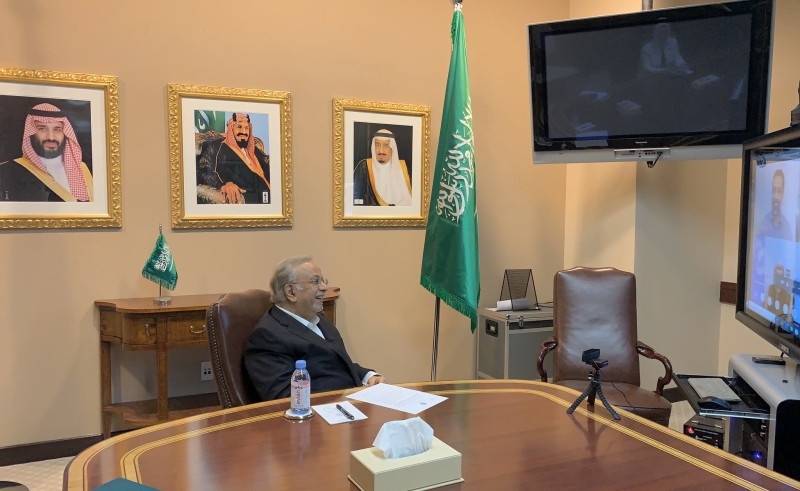 Al-Muallami takes part in virtual meeting of Arab Group at UN on coronavirus