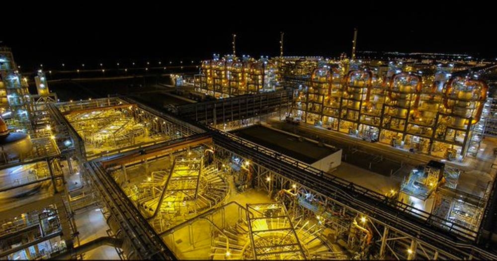An image of Maaden Phosphate Complex at night.