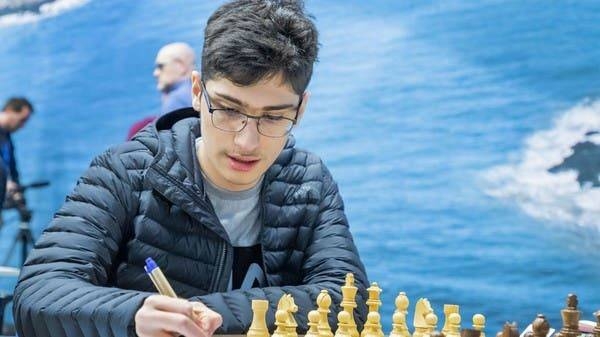Iran's Alireza Firouzja plays against Belarus' Vladislav Kovalev during the first round of the 82nd edition of the Tata Steel Chess Tournament in Wijk aan Zee, The Netherlands, in January. -- File photo