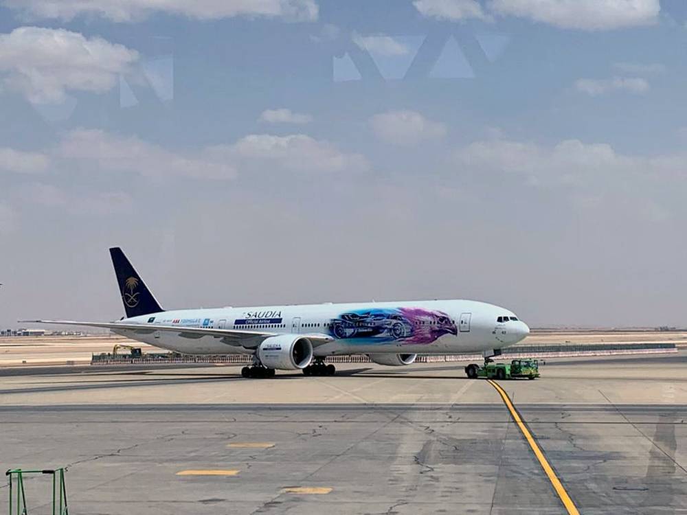 Koreans are screened before boarding the special Saudia flight to Korea.