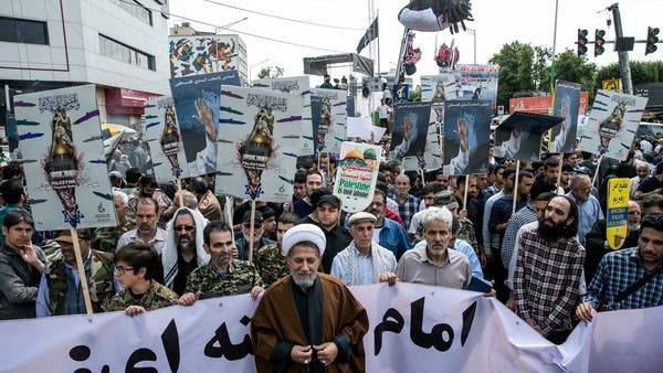 Iranians take part in a protest marking the annual Al-Quds Day (Jerusalem Day) on the last Friday of the holy month of Ramadan in Tehran. -- File photo
