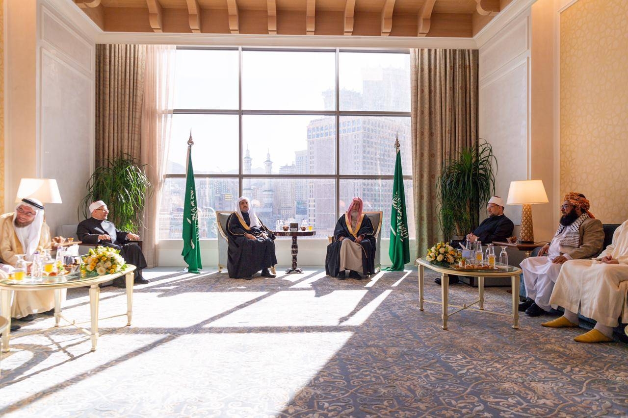 Sheikh Muhammad Al-Issa, secretary general of the Muslim World League, (left), emphasized that the Kingdom of Saudi Arabia is the spiritual reference for Muslims across the world.