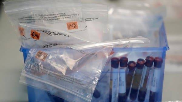 Before being sent to a lab, blood samples from COVID-19 antibody tests are packed in a container at the Volusia County Fairgrounds in DeLand, Florida. -- Courtesy photo