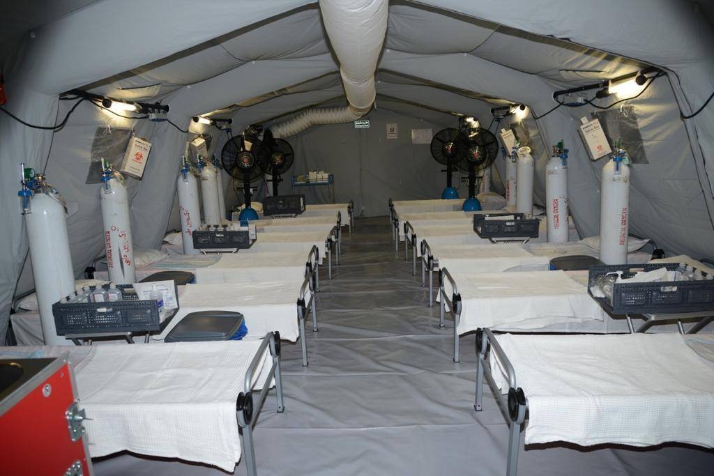 The General Department for Medical Services of the Armed Forces has built two mobile hospitals with 100-bed capacity in Makkah. — SPA