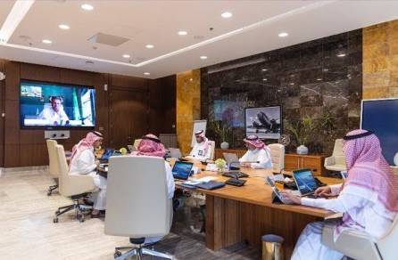 The Board of Directors of the General Authority of Civil Aviation (GACA) meeting which reviewed efforts to improve the overall performance of the aviation sector. — Courtesy photo