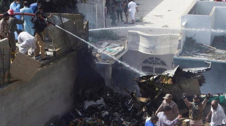At least two passengers had a miraculous escape after their ill-fated Pakistan International Airlines plane carrying nearly 100 people crashed into a residential neighborhood in the southern city of Karachi on Friday. — Courtesy photo
