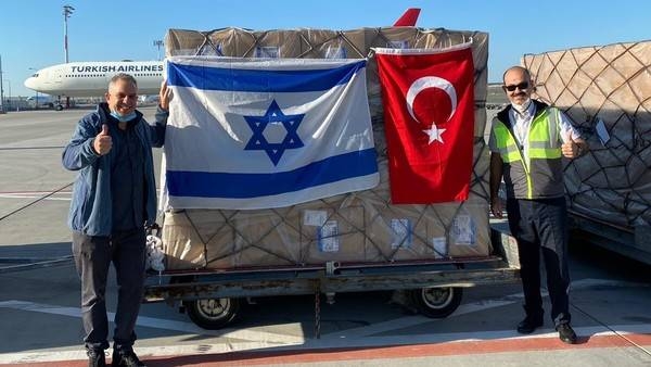 Cargo from Israel arriving in Turkey for the first time in 10 years. — Courtesy photo