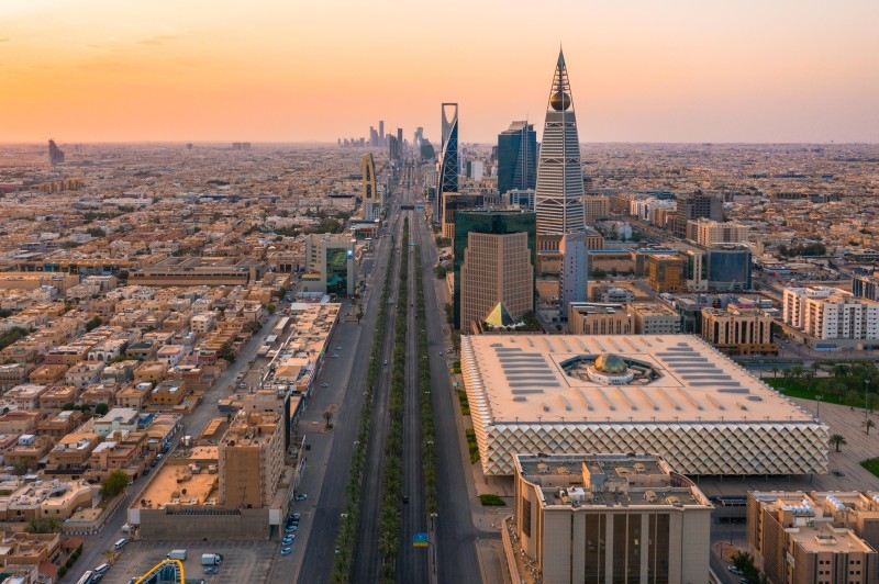 An aerial view shows an empty highway in Riyadh. – Courtesy photo