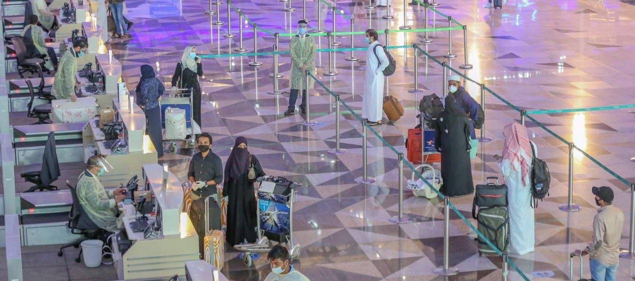 Fourty flights arrived and departed from the airport's Terminal 1 on Sunday. — King Abdulaziz International Airport Twitter account  