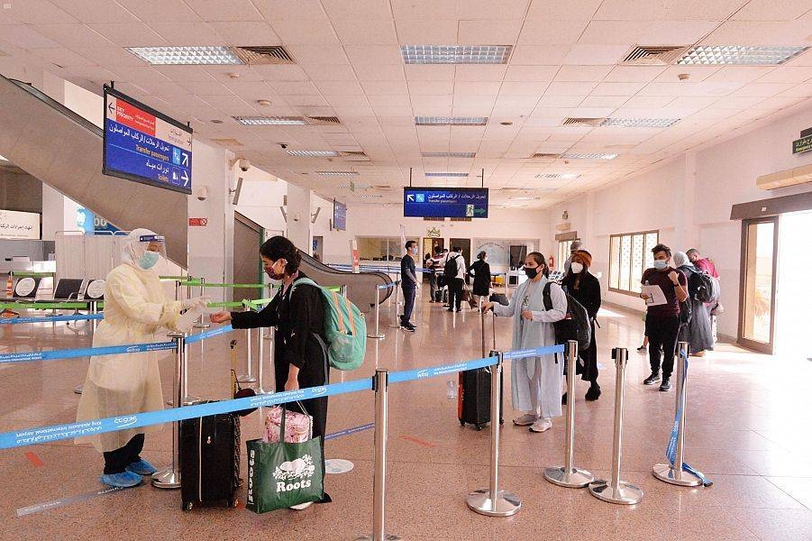 Of the four flights, two arrived at King Khalid International Airport in Riyadh from the US cities of Washington and Houston and two landed at King Abdulaziz International Airport at from the US city of New York and the Lebanese capital Beirut. — SPA photos
