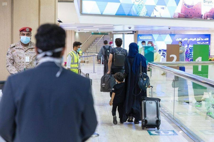 Of the four flights, two arrived at King Khalid International Airport in Riyadh from the US cities of Washington and Houston and two landed at King Abdulaziz International Airport at from the US city of New York and the Lebanese capital Beirut. — SPA photos
