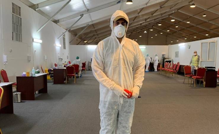 Bahrain TV News presenter Bassam Al Badawi said that the Ministry of Information had prepared plans for a full coverage of the pandemic that included physical presence in the centers set up by the Ministry of Health. — BNA photos
