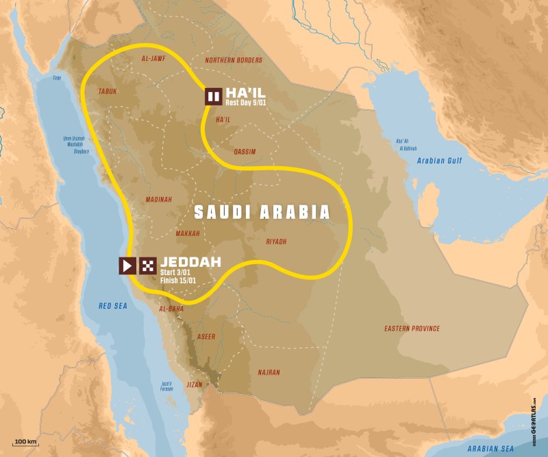 New 2021 Dakar Rally route in Saudi Arabia unveiled