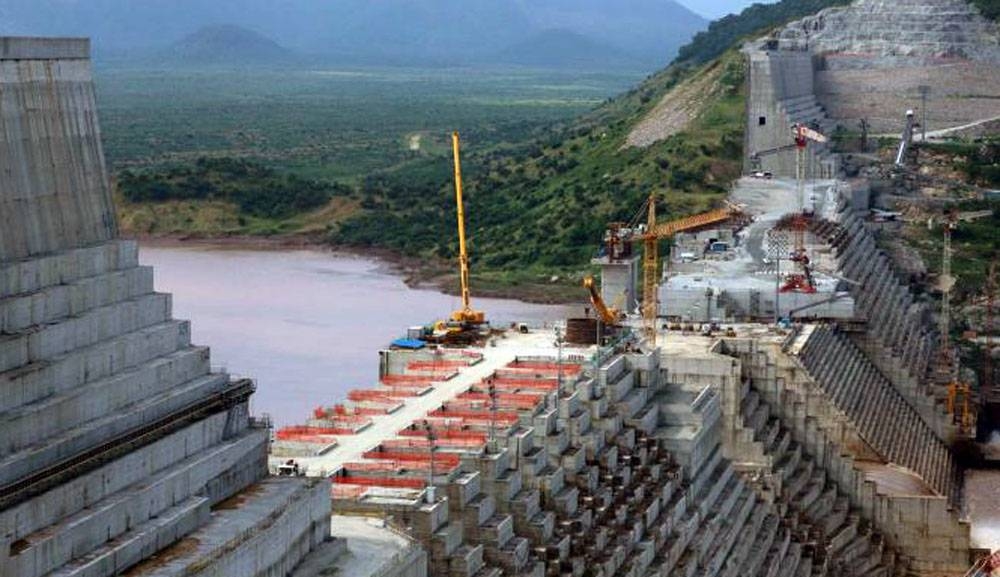 File photo shows the ongoing construction work on Ethiopia’s Grand Renaissance Dam on the river Nile in Ethiopia.