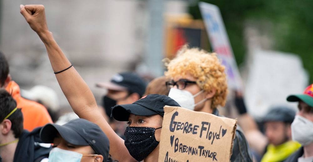 Protests have been occurring daily in New York City against racism and police violence, following the death of George Floyd. — courtesy UN Photo/Evan Schneider