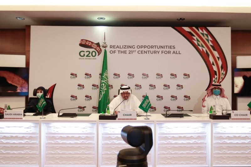 Minister of Education Dr. Hamad Bin Mohammed Al Al-Sheikh presides over virtual and extraordinary meeting with his counterparts of the G20 member states.
