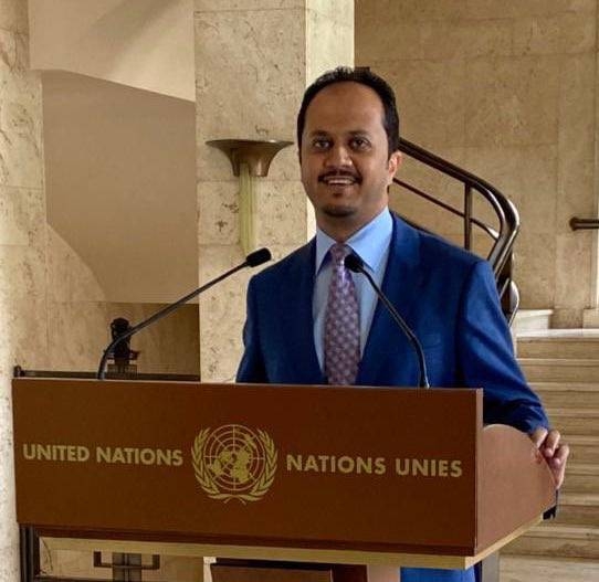 Head of the human rights department at the Permanent Mission of the Kingdom to the United Nations, Mishaal Bin Ali Al-Bluwi.