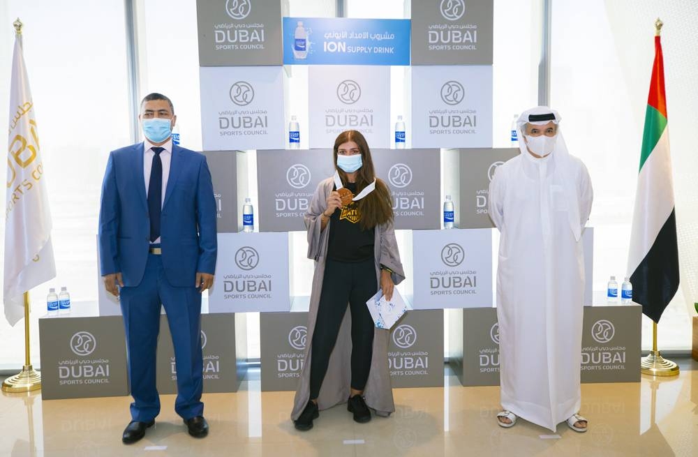 Dubai Sports Council (DSC) held a medals ceremony for the winners of the Pocari Sweat 10K Run at its headquarters on Sunday.