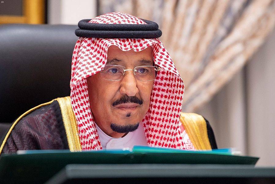 Custodian of the Two Holy Mosques King Salman is seen chairing the weekly Cabinet meeting. 