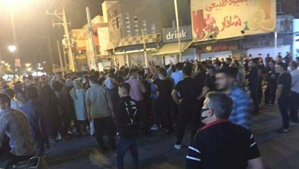 Still image from a video shows people protesting on the streets of Behbahan. — Courtesy photo
