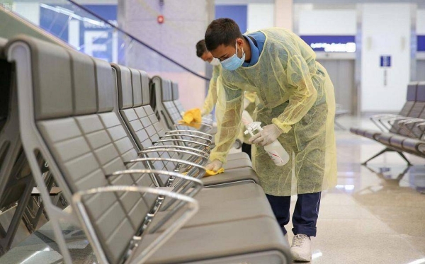 GACA has obligated all airport and flight crew personnel to sterilize and wear masks and face shields and they were subjected to health examination.